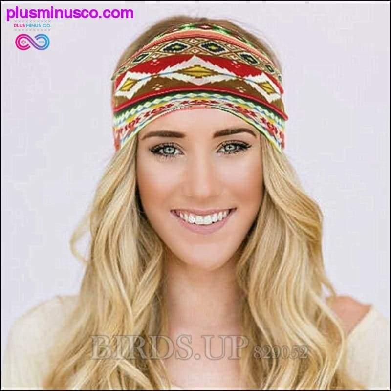 Boho Cotton Headband for Women Cashew Totem Wide Hair Bands - plusminusco.com