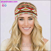 Boho-Baumwoll-Stirnband für Damen, Cashew-Totem, breite Haarbänder – plusminusco.com