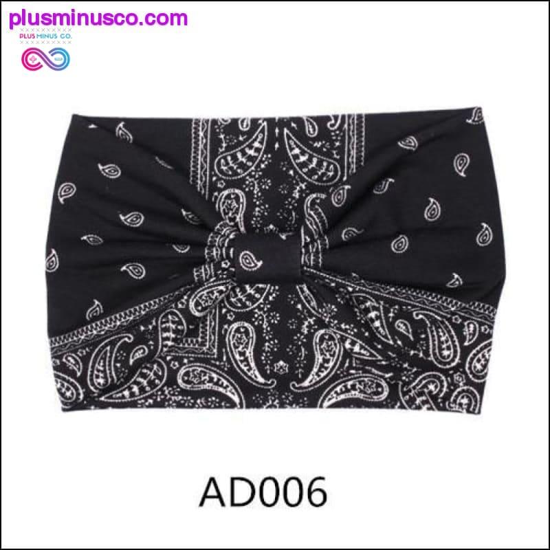 Boho Cotton Headband for Women Cashew Totem Wide Hair Bands - plusminusco.com