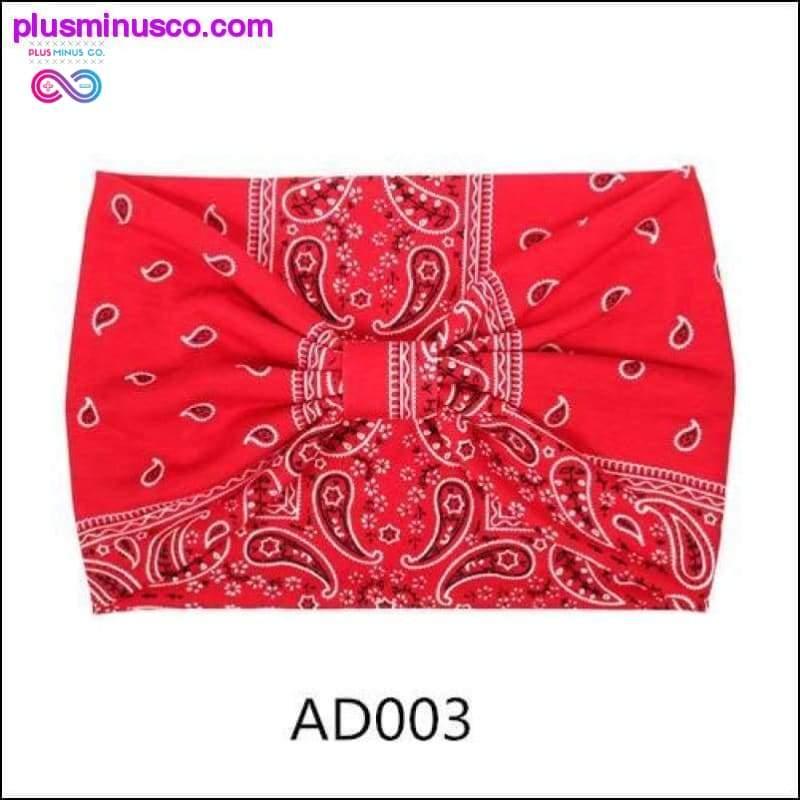 Boho Cotton Headband for Women Cashew Totem Wide Hair Bands - plusminusco.com