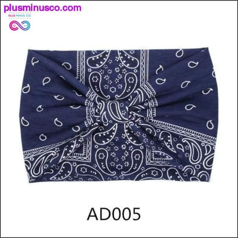 Boho Cotton Headband for Women Cashew Totem Wide Hair Bands - plusminusco.com