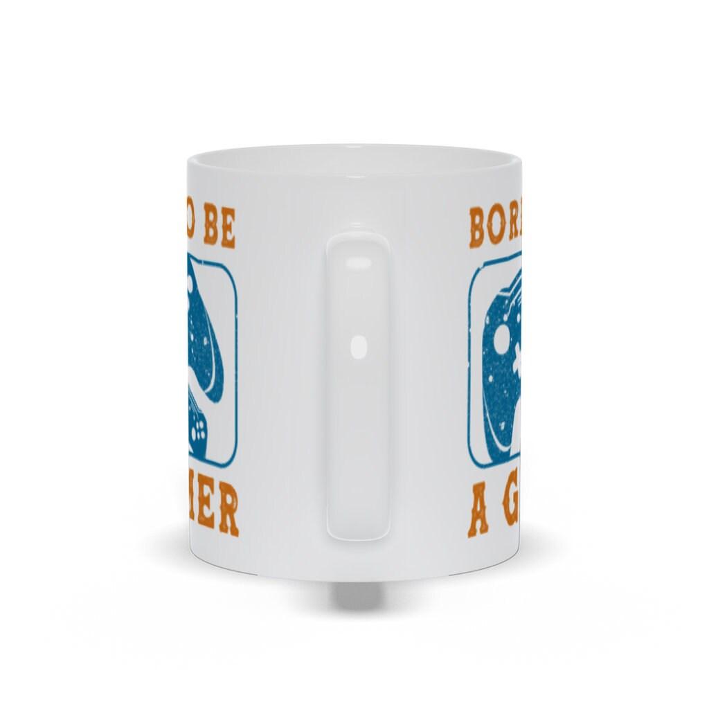 Born To Be A Gamer Mugs, Born To Be A Gamer White Mugs,Video Game mug, Online Gamer Gift, Game Controller, Video Game Lover, Boys Teens - plusminusco.com