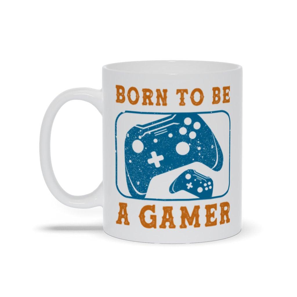Born To Be A Gamer Mugs, Born To Be A Gamer White Mugs,Video Game mug, Online Gamer Gift, Game Controller, Video Game Lover, Boys Teens - plusminusco.com
