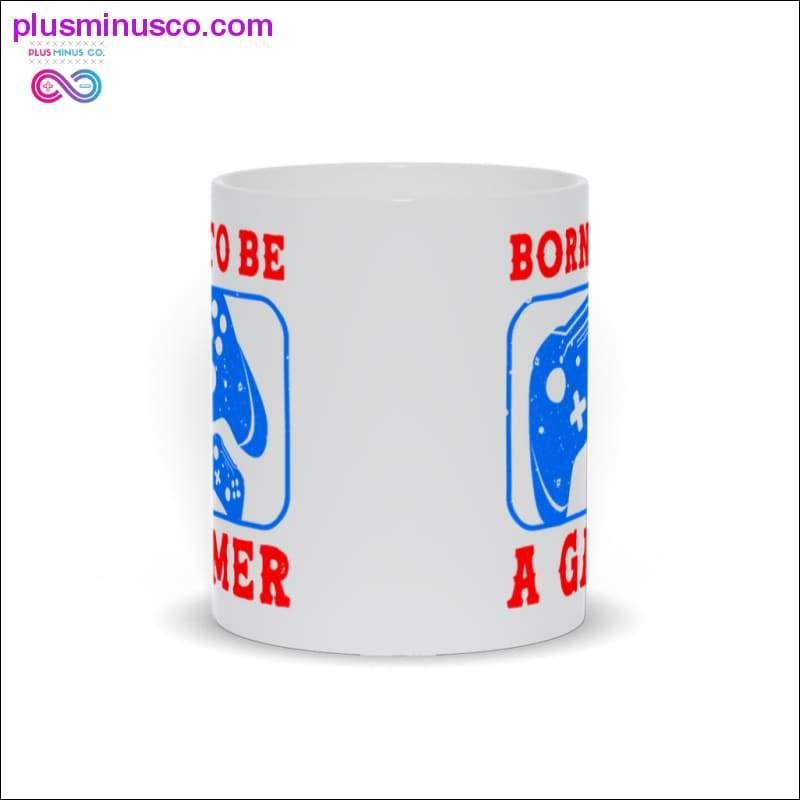 Born to be a gamer White Mugs - plusminusco.com