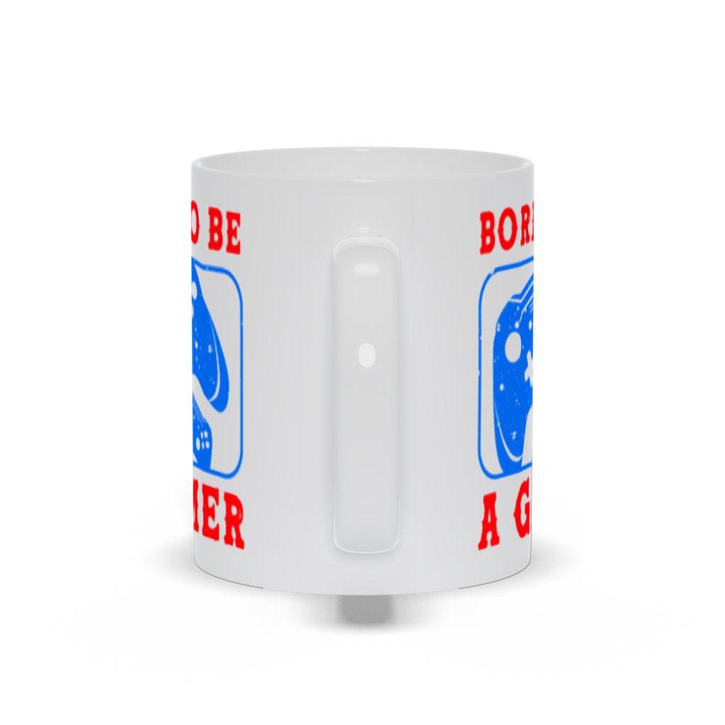 Born To Be A Gamer White Mugs,Video Game mug, Online Gamer Gift, Game Controller, Video Game Lover, Boys Teens Gaming, - plusminusco.com