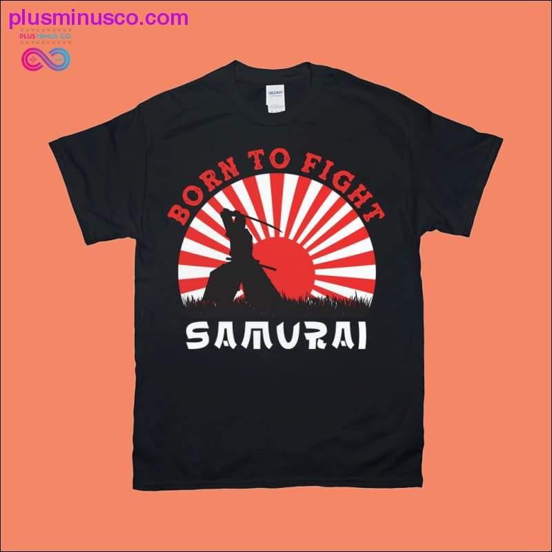 Ipinanganak upang Ipaglaban | Samurai | Mga Retro Sunset T-Shirt - plusminusco.com