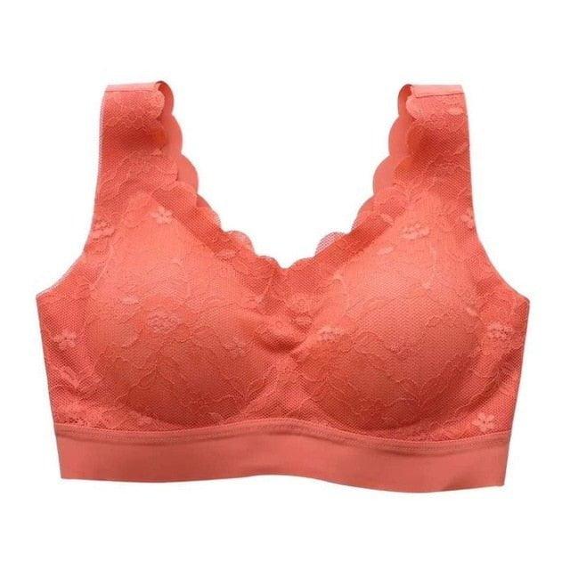 Bras for Women Hot Top Newest 5D Wireless Contour Bra Lace Breathable Underwear Seamless for Running Top - plusminusco.com
