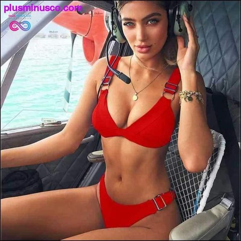 Boyundan Bağlamalı Mayolu Brezilya Bikini Takımı Son Trend - plusminusco.com