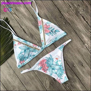 Brazylijski zestaw bikini damski strój kąpielowy bandażowy seksowna plaża - plusminusco.com