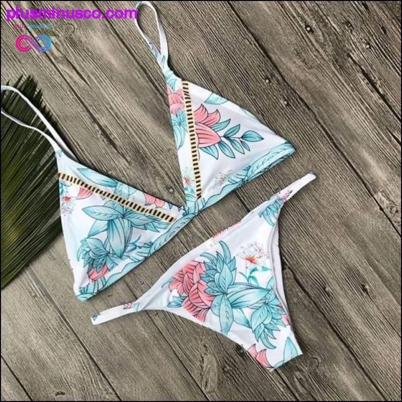 Brasilianisches Bikini-Set für Damen, Badeanzug, Bandage, sexy Strand – plusminusco.com