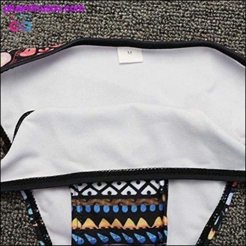 Brazilian Bikini : Women Sexy Bandage Aztec Biquini String - plusminusco.com