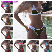 Бразильське бікіні, однотонний жіночий купальник Міні-купальник - plusminusco.com