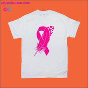 Krūts vēža apziņas mēnesis / spalvu lentes T-krekli - plusminusco.com