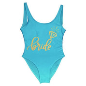 Bride Tribe Print One Piece Swimsuit For Women Bathing suit - plusminusco.com