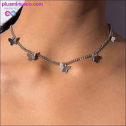 Butterfly Necklace Vintage Metallic Golden Large Chain - plusminusco.com