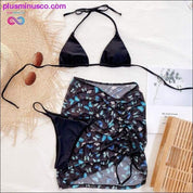 Butterfly Print 3-Piece Bikini - plusminusco.com
