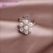 Butterfly Ring Luxury Shiny Cocktail Party Ring for Women, Dainty Adjustable Rings, High Grade Bright Copper Zircon Butterfly Rings, - plusminusco.com
