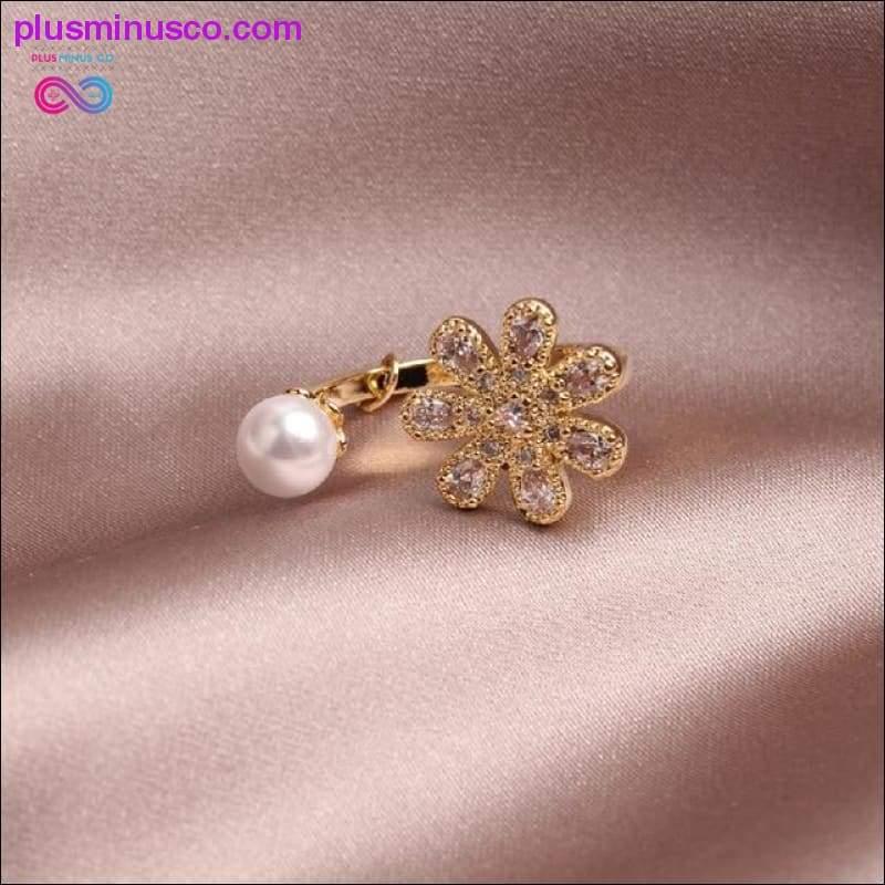 Butterfly Ring Luxury Shiny Cocktail Party Ring for Women, Dainty Adjustable Rings, High Grade Bright Copper Zircon Butterfly Rings, - plusminusco.com