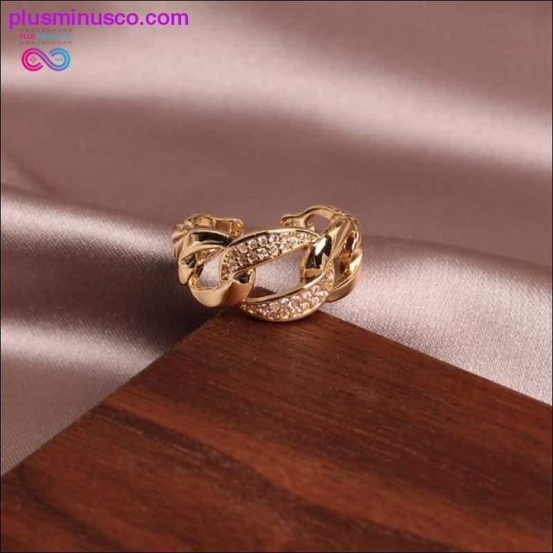 Butterfly Ring Luxury Shiny Cocktail Party Ring for Women, Dainty Adjustable Rings, High Grade Bright Copper Zircon Butterfly Rings, - plusminusco.com