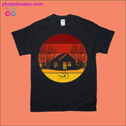 Cabin in Woods | Retro Sunset T-Shirts - plusminusco.com