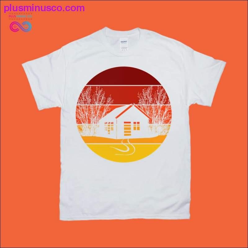 Cabin in Woods | Retro Sunset T-Shirts - plusminusco.com