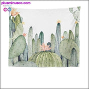 Кактус Акварельные подвесные настенные гобелены Мандала в богемном стиле - plusminusco.com