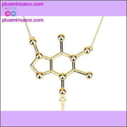Collier unisexe molécule de caféine PlusMinusco.com - plusminusco.com
