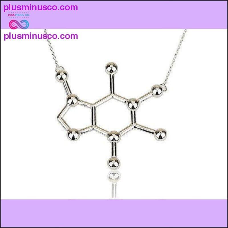 Kofeīna molekulas unisex kaklarota PlusMinusco.com - plusminusco.com