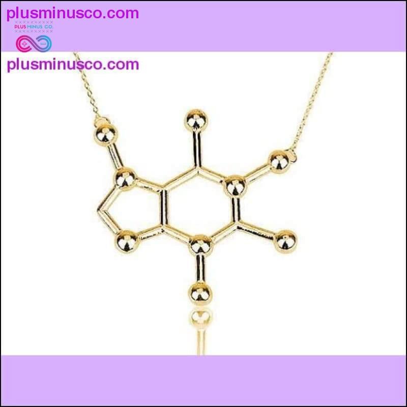 Kofeīna molekulas unisex kaklarota PlusMinusco.com - plusminusco.com