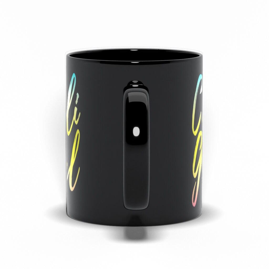 Cali Girl Black Mugs,  West Coast Tee, California Dreaming Tee, California Tshirt, Cali Girl Shirt, Trendy California - plusminusco.com