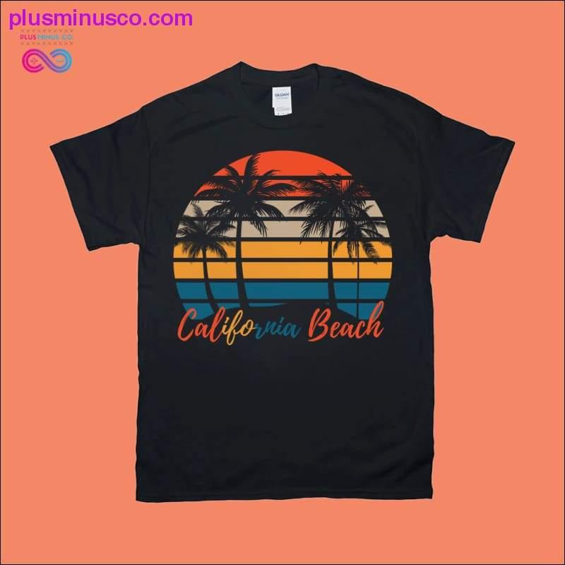 California Beach | Retro Sunset T-Shirts - plusminusco.com