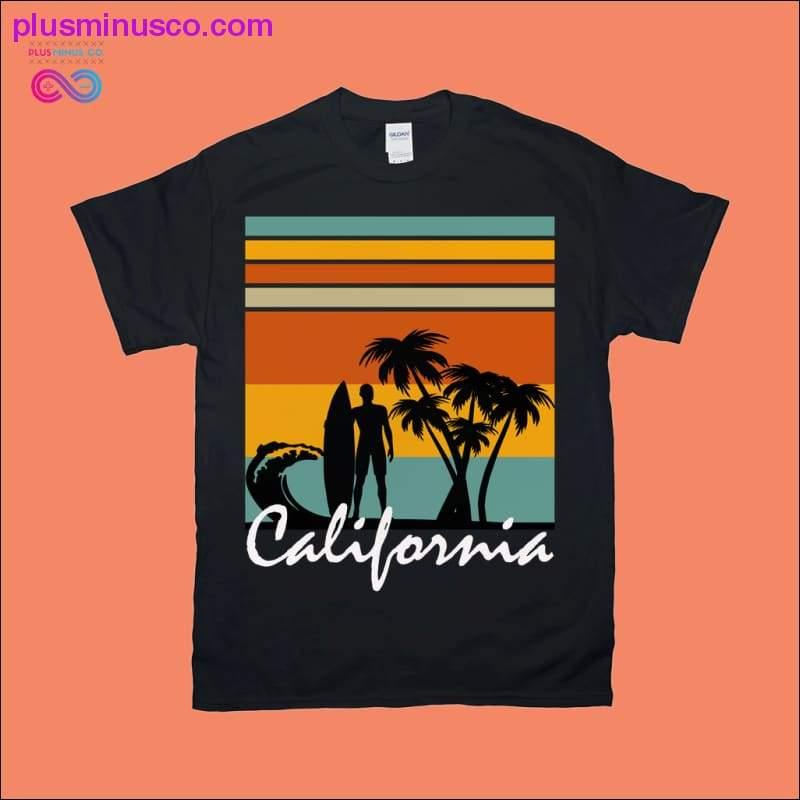 كاليفورنيا | تي شيرت ريترو غروب الشمس - plusminusco.com