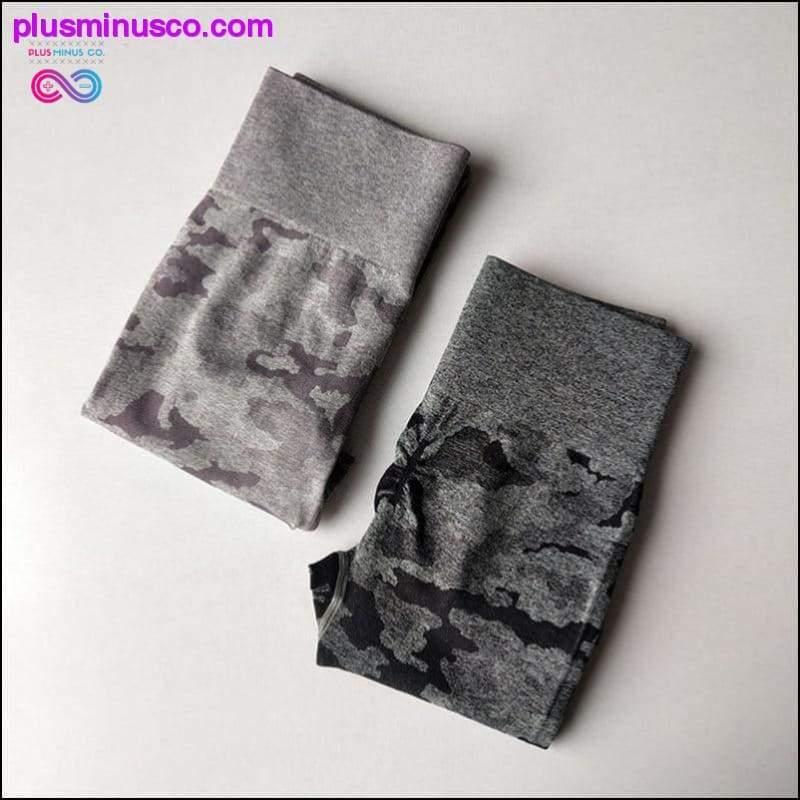 Camouflage High Waisted Yoga Pants sporta zāle Camo Seamless — plusminusco.com