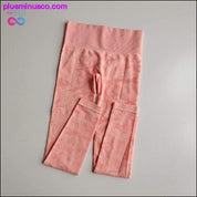 Камуфляжныя штаны для ёгі з высокай таліяй Gym Camo Seamless - plusminusco.com