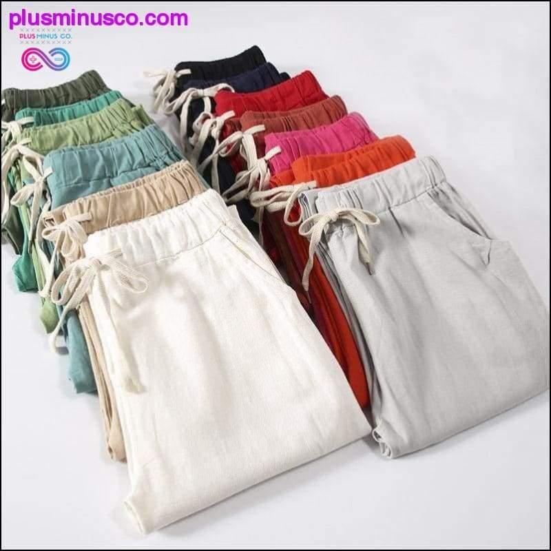 Candy Colors Yazlık Pantolon Kadın Bağcıklı Pantalon Femme - plusminusco.com