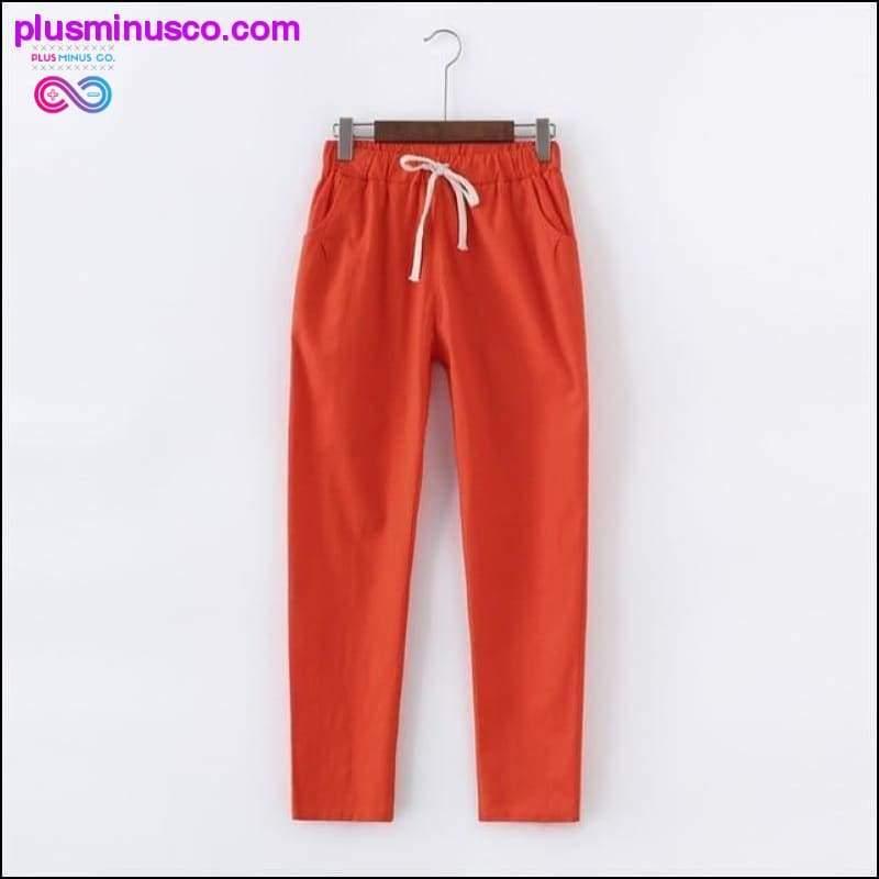 Candy Colors Summer Pants Women Lace Up Pantalon Femme - plusminusco.com