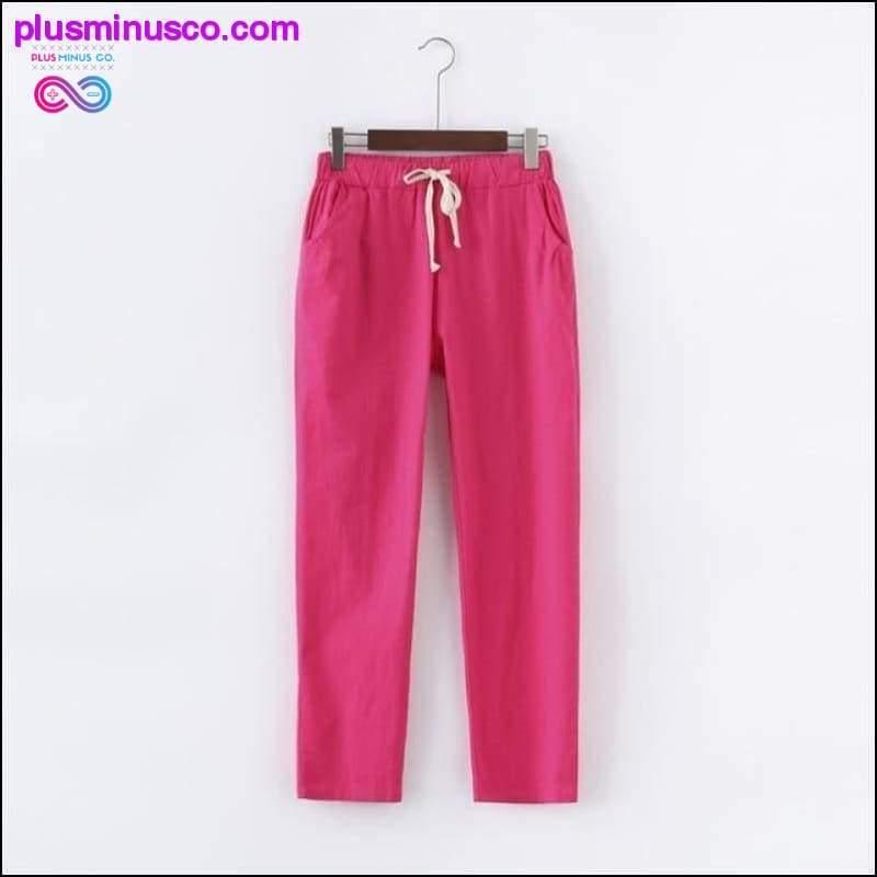 Candy Colors Yazlık Pantolon Kadın Bağcıklı Pantalon Femme - plusminusco.com
