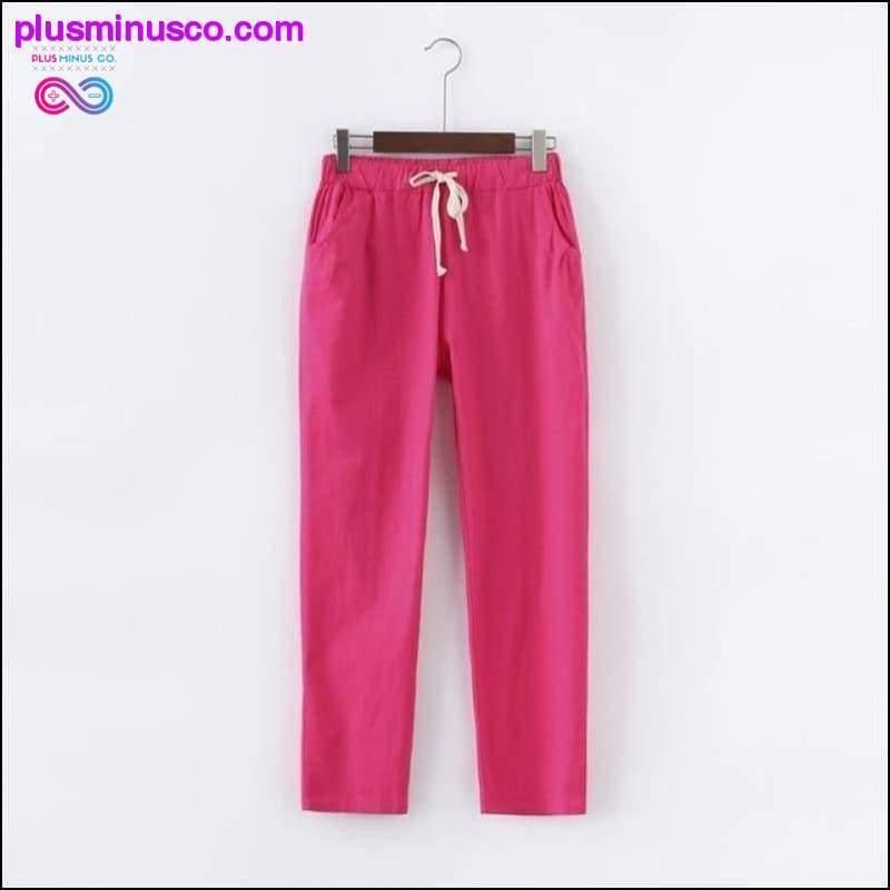 Candy Colors Summer Pants Women Lace Up Pantalon Femme - plusminusco.com