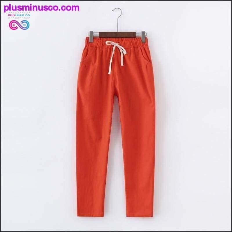 Candy Colors Summer Pants Women Lace Up Pantalon Femme - plusminusco.com