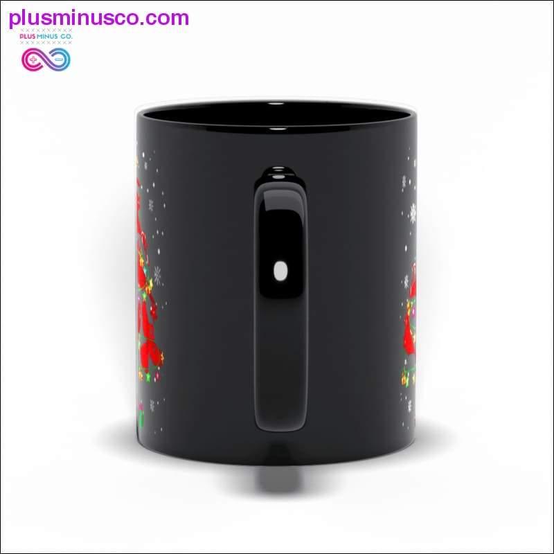 Cardinal Bird Christmas Tree Black Mugs - plusminusco.com