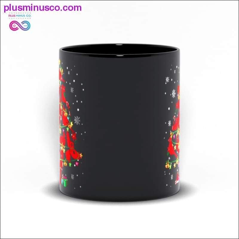 Cardinal Bird Christmas Tree Black Mugs Mugs - plusminusco.com