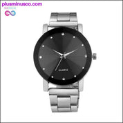 Relógio de quartzo de aço inoxidável casual e moderno para homens - plusminusco.com
