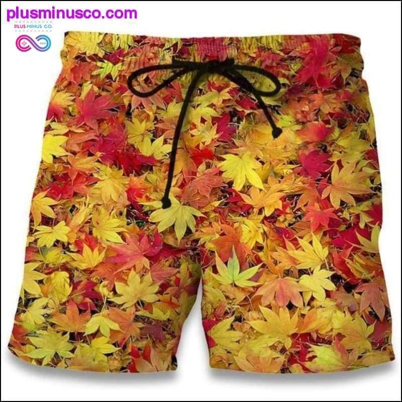 Casual Beach Shorts 2017 Fashion Maple Leaf Weeds 3D Print - plusminusco.com