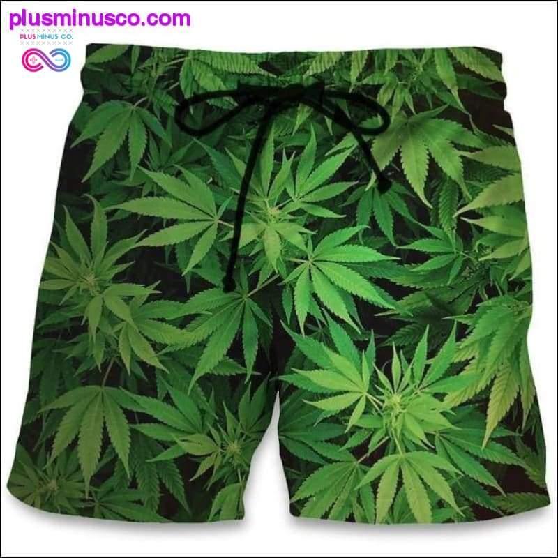 Casual Beach Shorts 2017 Fashion Maple Leaf Weeds 3D Print - plusminusco.com