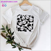 Cat Face Funny Cartoon Girl Printing 90s Spring Summer Top - plusminusco.com