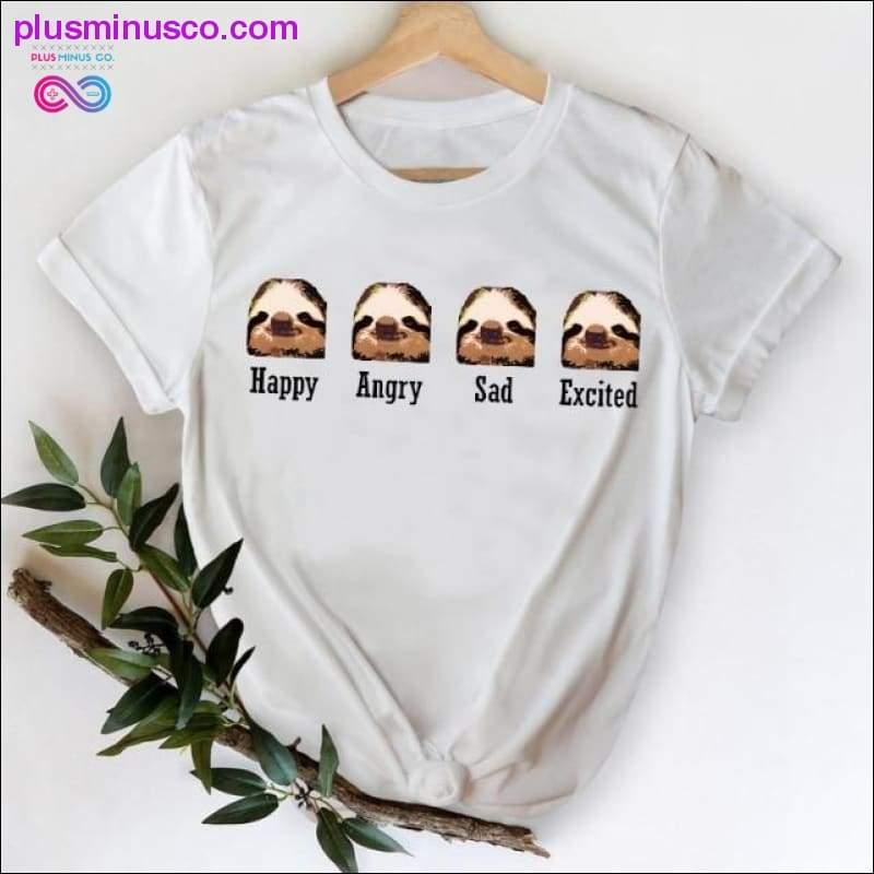 Cat Face Funny Cartoon Girl Printing 90s Spring Summer Top - plusminusco.com