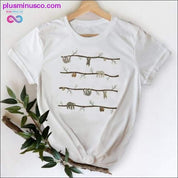 Cat Face Funny Cartoon Girl Printing 90s Spring Summer Top - plusminusco.com