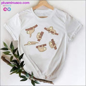 Cat Face Funny Cartoon Girl Printing 90s Spring Summer Top - plusminusco.com