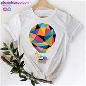 Cat Face Funny Cartoon Girl Printing 90s Spring Summer Top - plusminusco.com