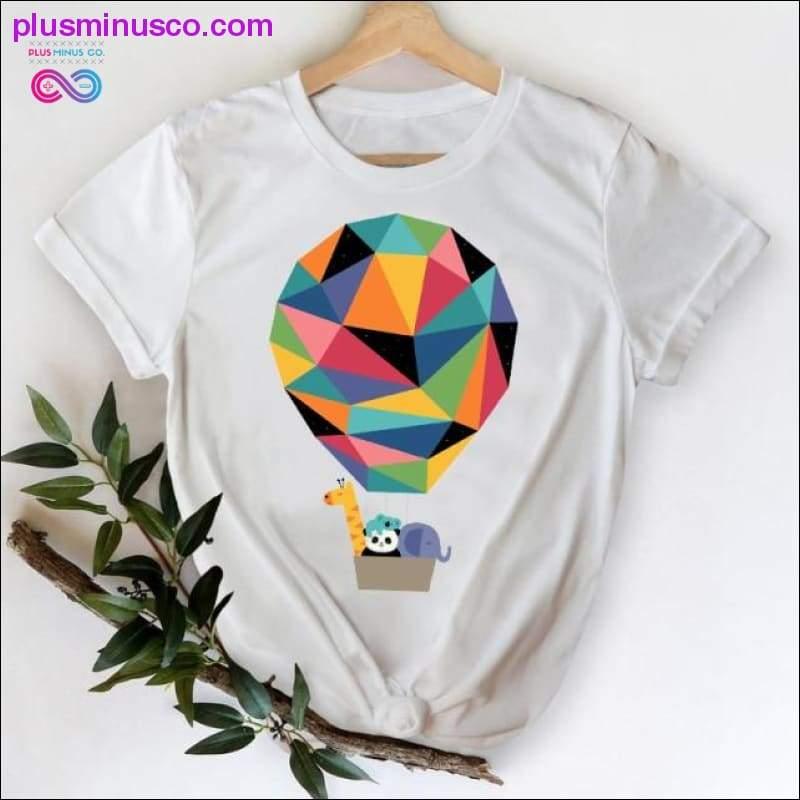 Cat Face Funny Cartoon Girl Printing 90s Spring Summer Top - plusminusco.com